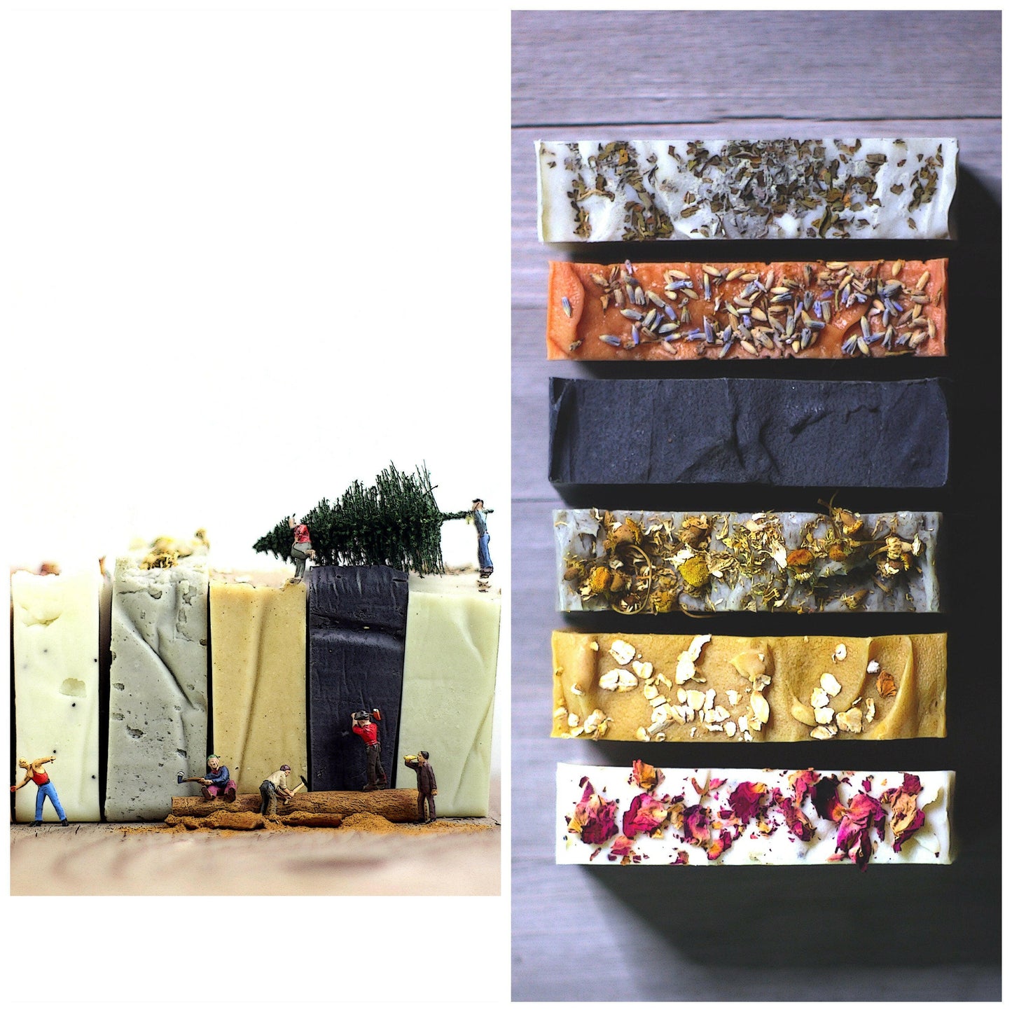 Sets of Handmade Soap Collages with Ho Mini scene by Archaic Revival