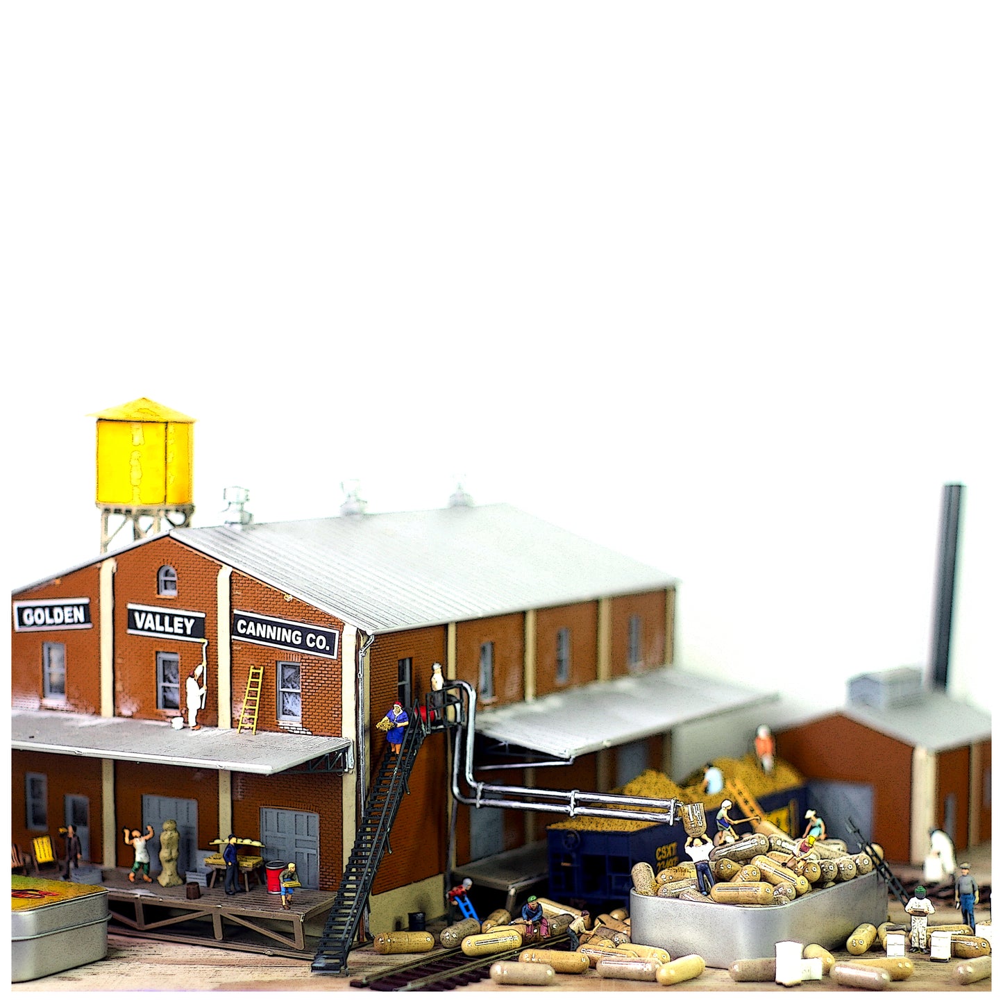 Archaic Revival - Tin of Supplements being filled by HO Scale figurines.