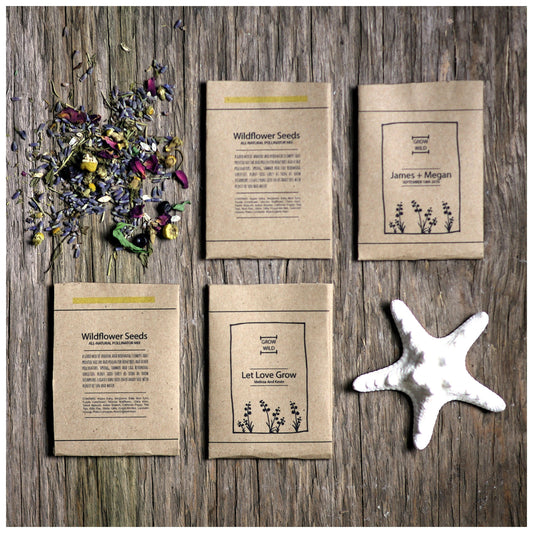 Custom Wildflower Wedding Favours