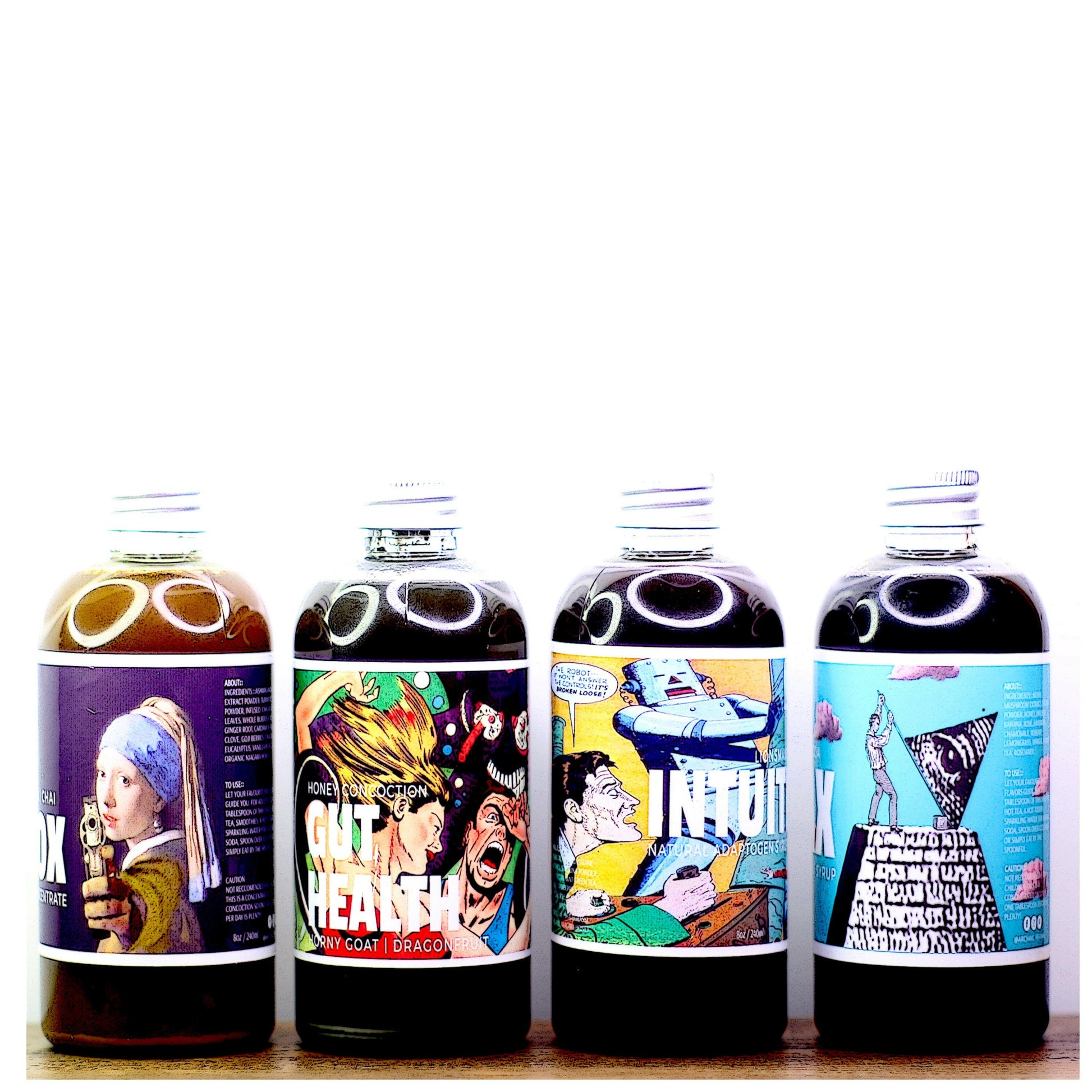 Archaic Revival complete line of Herbal Honey Concoctions. 